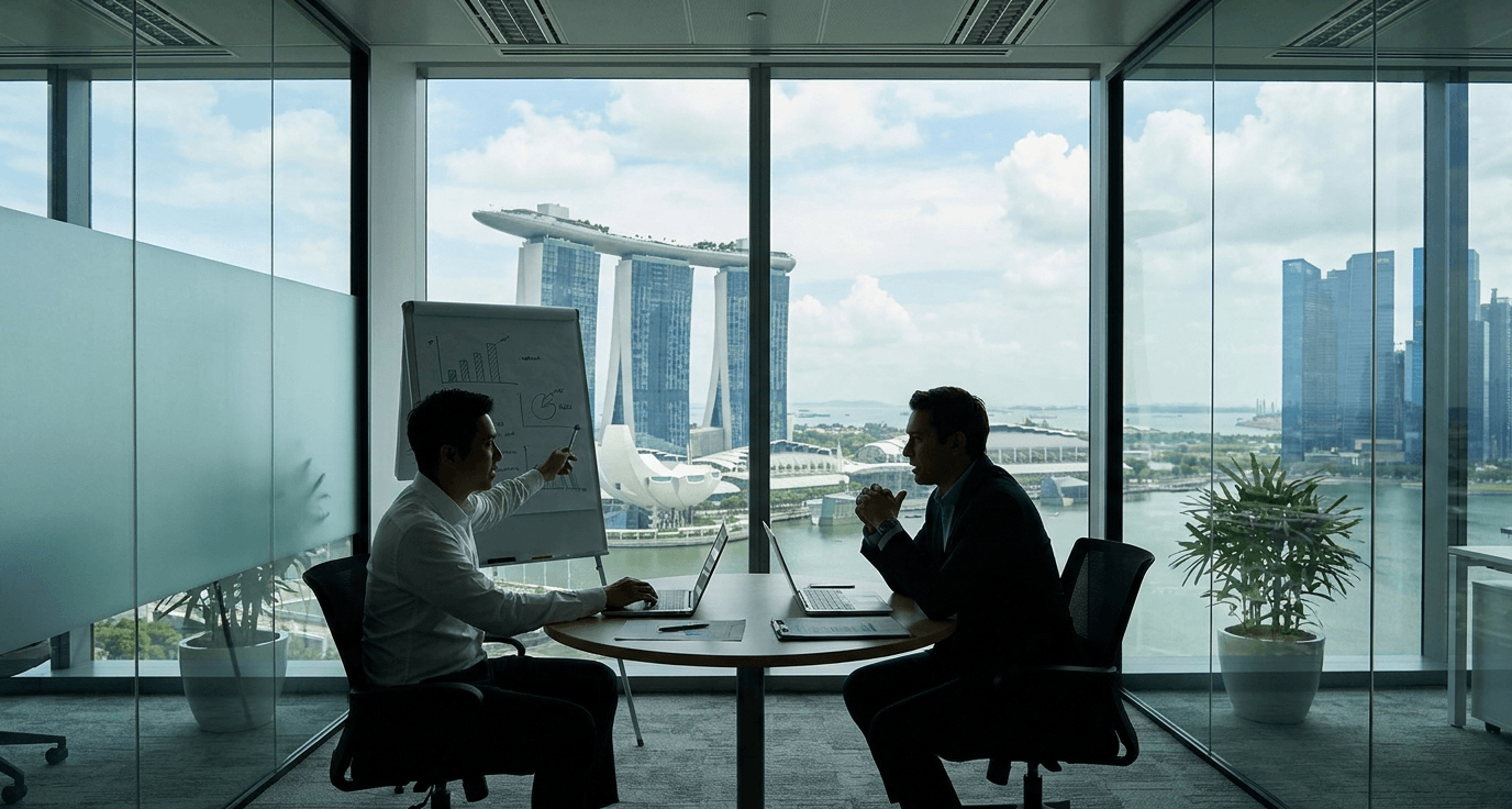 Enterprise decision-makers discussing scalable AI adoption strategies