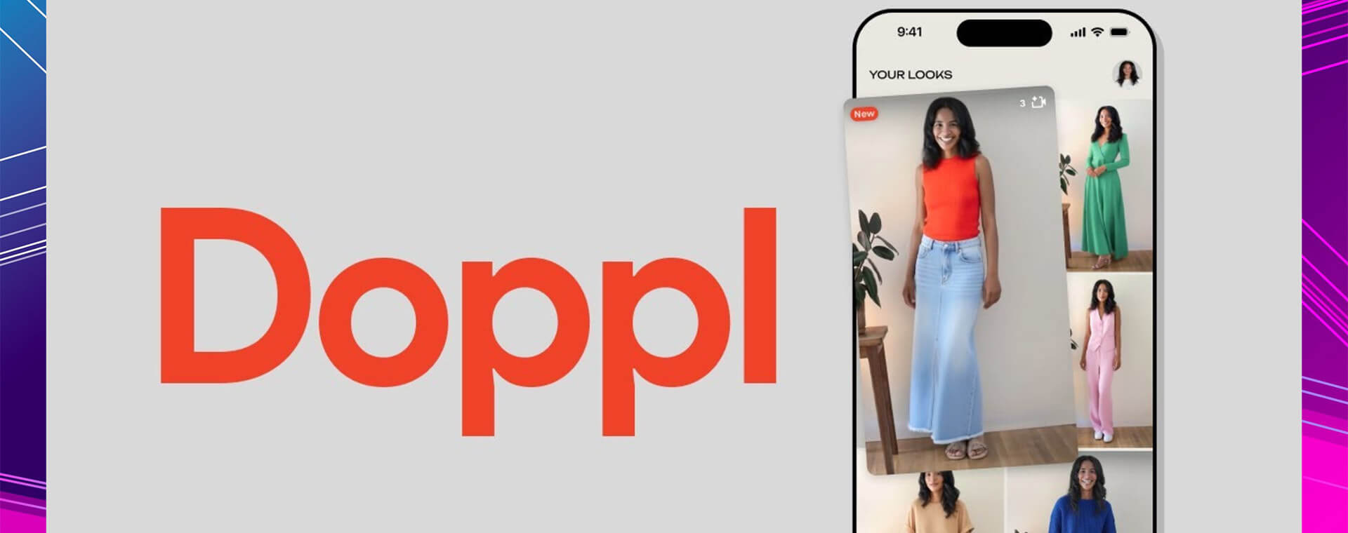 image of A screenshot from the Doppl app video ad by Google Labs