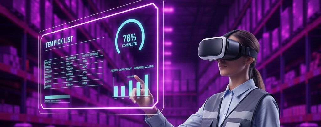 image of A logistic worker wearing safety vest in a warehouse setting - Generated with Gemini